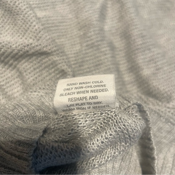 Ruehl No.925 Womens Sweater M Medium Vintage Y2K Lightweight Gray Knit Hoodie - Picture 9 of 10